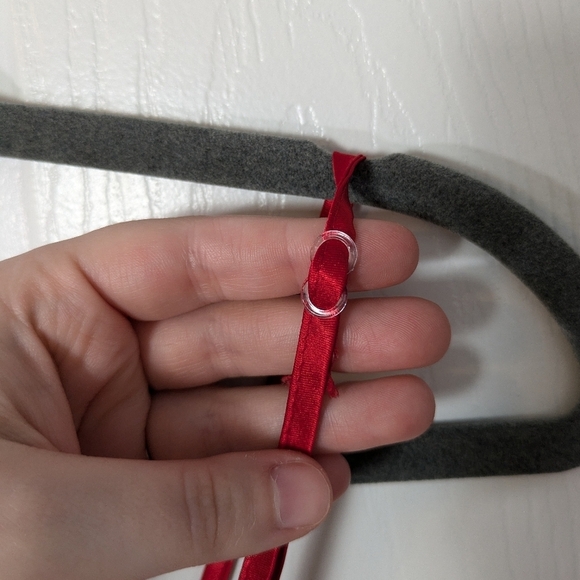 Vintage Frederick's of Hollywood Lacey V-Neck Red Satin‎ Slip Top Size Small - Picture 5 of 7